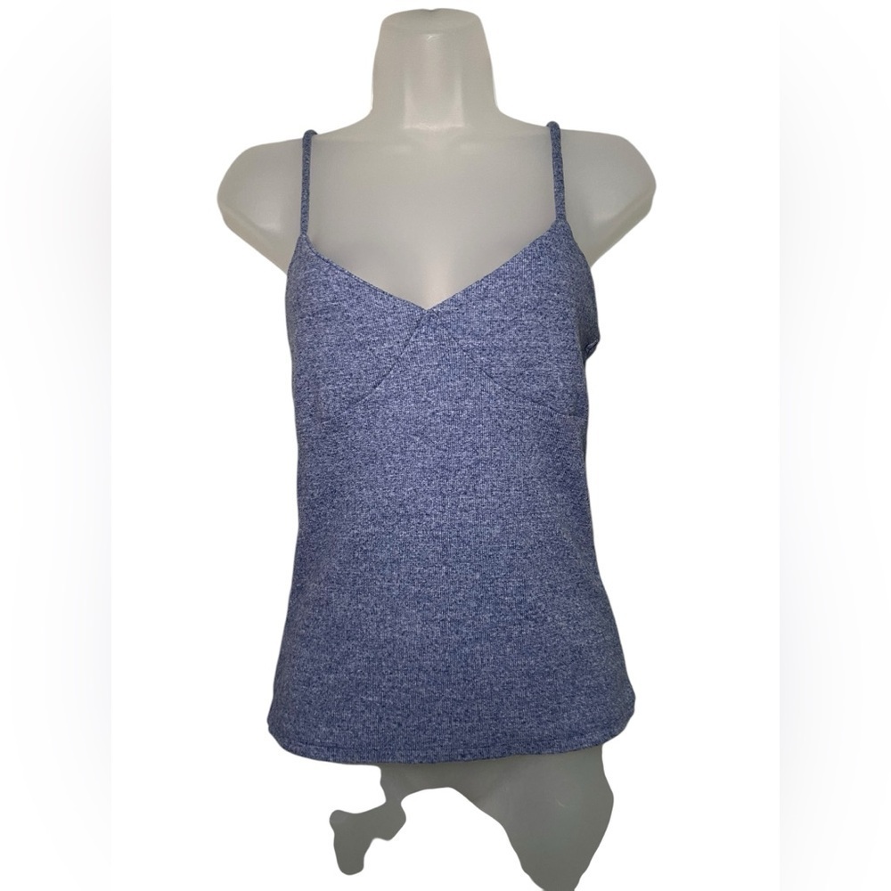 Chaser New NWT Blue Linen Classic Rib Cami Size Small